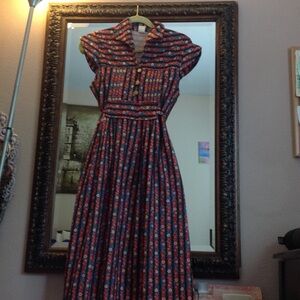 Vintage flower maxi dress